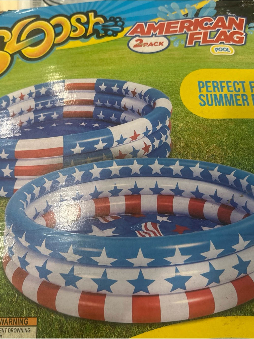 Stoosh Patriotic Star & Stripe Inflatable Pool - Red, White, Blue